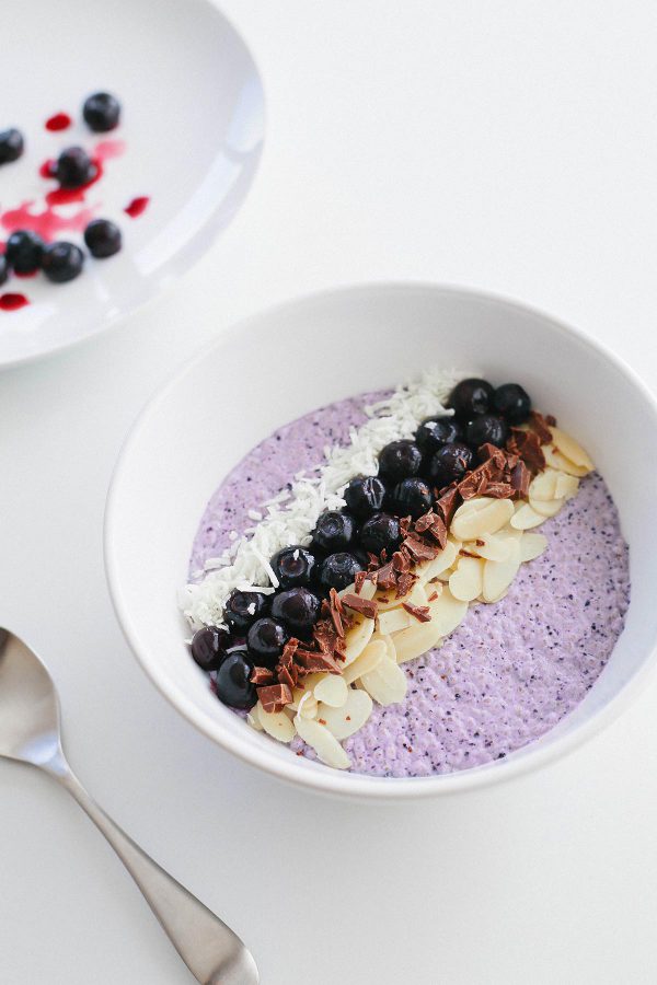 Keto Blueberry Chia Pudding with Coconut Milk, Low Carb Happy Keto