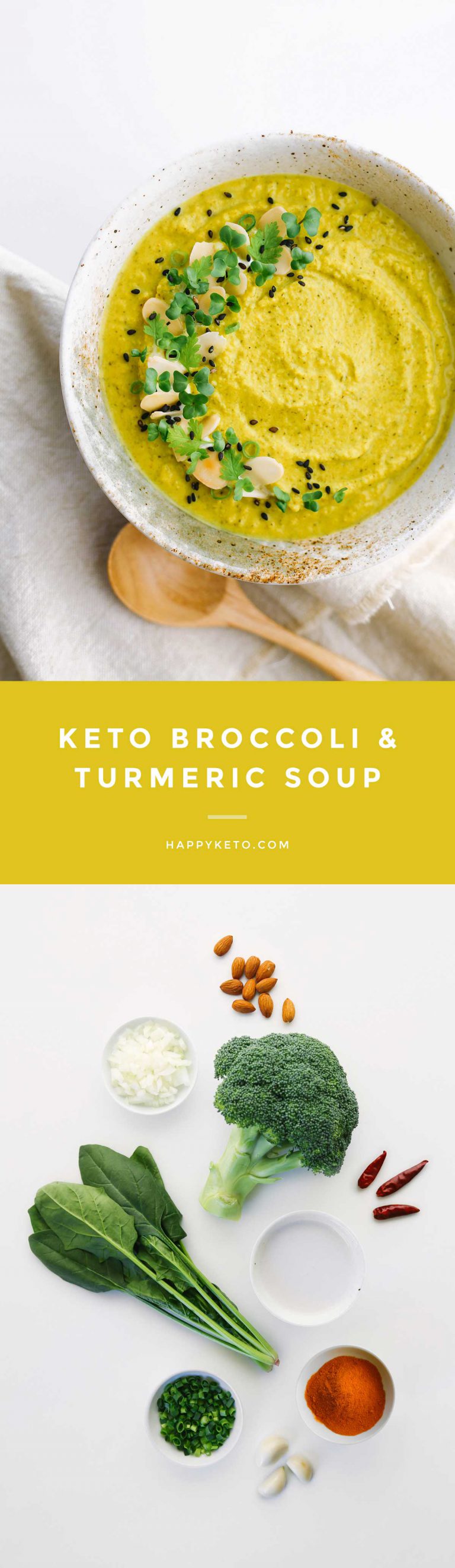 Keto Broccoli Soup with Turmeric and Ginger Happy Keto