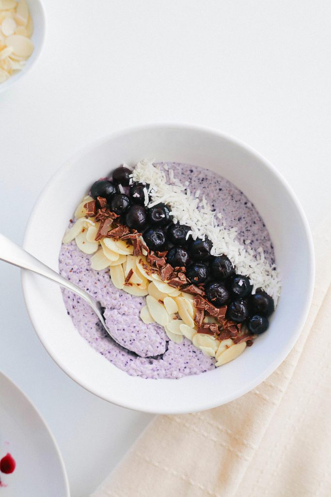 Keto Blueberry Chia Pudding with Coconut Milk, Low Carb Happy Keto
